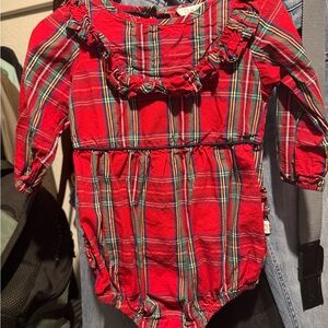 Ruffle Butts Red Plaid Bodysuit